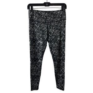 Glyder Black Printed 7/8 Length Leggings Size Small Athletic Stretch Workout